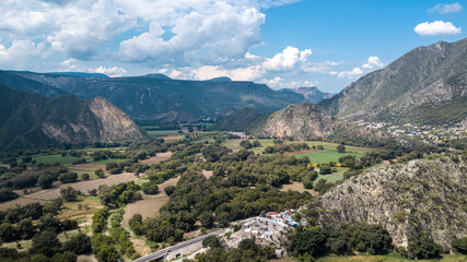 Naklejka premium Aerial view of the Barranca de Metztitlán National Biosphere Reserve in Mexico