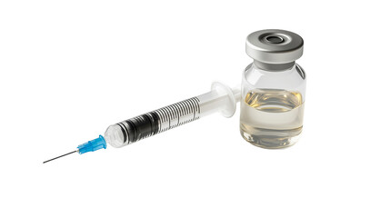Syringe with a injection.