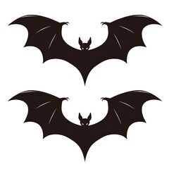 Fototapeta premium Silhouette vector graphic of bats flying