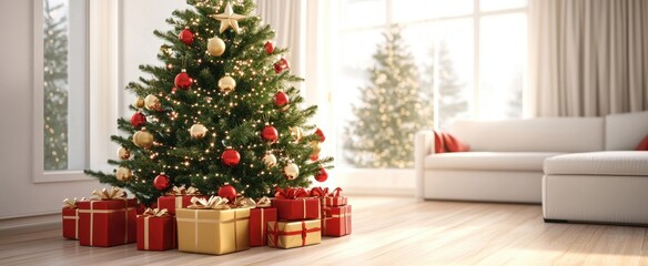 The Christmas Tree with Gifts