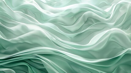 Obraz premium Sunlight dancing on mint colored waves in an abstract pattern Close-up photo with clean background