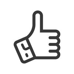 Obraz premium A simple line drawing of a hand giving a thumbs up gesture