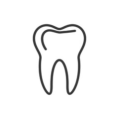Obraz premium A simple outline of a tooth a common symbol for dental health