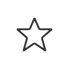 Obraz premium A simple outline of a five pointed star icon