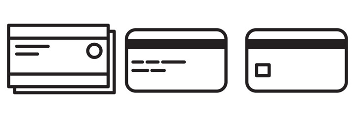 atm card vector design in modern style, card for online payment and cash withdrawal, abstract vector set on a white background