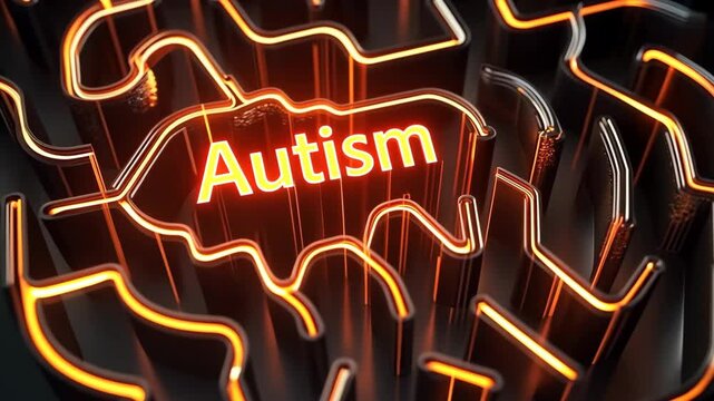 Autism Awareness Highlighted in a Futuristic Brain Circuit Design
