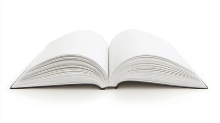 Obraz premium Open book, blank white pages,