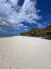 Beautiful seaside of Philippines. Ocean and white beach