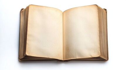 Fototapeta premium Open book, blank white pages,
