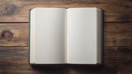 Fototapeta premium Open book, blank white pages,
