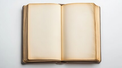 Fototapeta premium Open book, blank white pages,