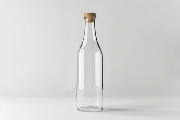 Fototapeta premium Glass Bottle with Cork Mockup.