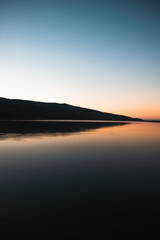 sunset over the lake