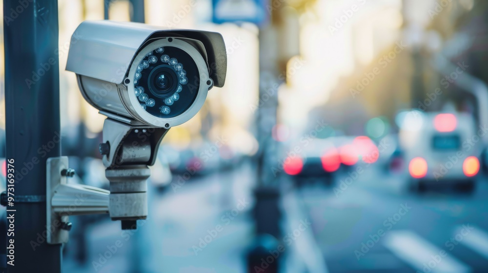Fototapete a mobile phone with a prominent cybersecurity app interface, featuring real-time threat monitoring a