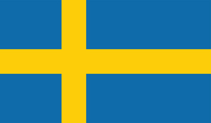 Obraz premium Flag of Sweden, Swedish Flag , flat vector