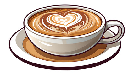 cup of cappuccino with heart