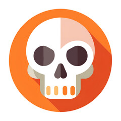 Fototapeta premium skull flat icon, vector illustration