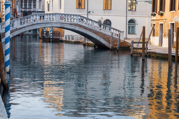 Beaufitul canal streets in Venice, Italy