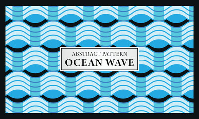 Abstract Pattern blue ocean wave