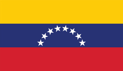 Naklejka premium &nbsp;Flag of venezuela , Venezuelan Flag , flat vector