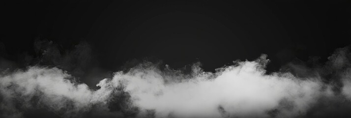 Fototapeta premium Smoke black ground fog cloud floor mist background steam dust dark white horror overlay. Ground smoke haze night black water atmosphere 3d magic spooky smog texture isolated transparent effect circle 