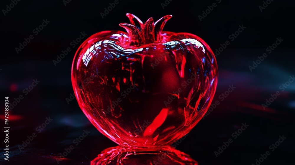 Canvas Prints realistic pomegranate on the surface on a dark background