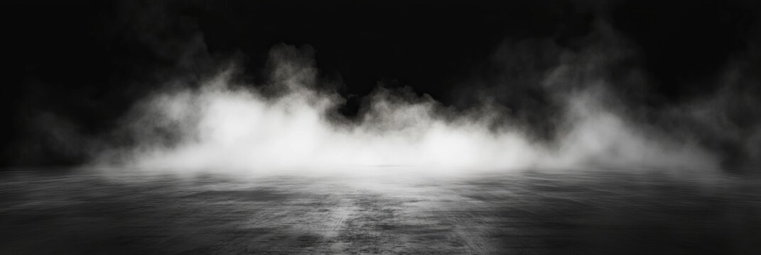 Smoke black ground fog cloud floor mist background steam dust dark white horror overlay. Ground smoke haze night black water atmosphere 3d magic spooky smog texture isolated transparent effect circle	