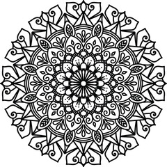 Decorative pattern in oriental style, mandala design 