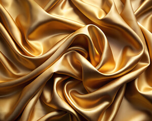 abstract background made of golden silk fabric