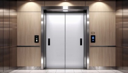 elevator doors in the interior, ai