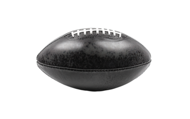Black American Football isolated on white or transparent background