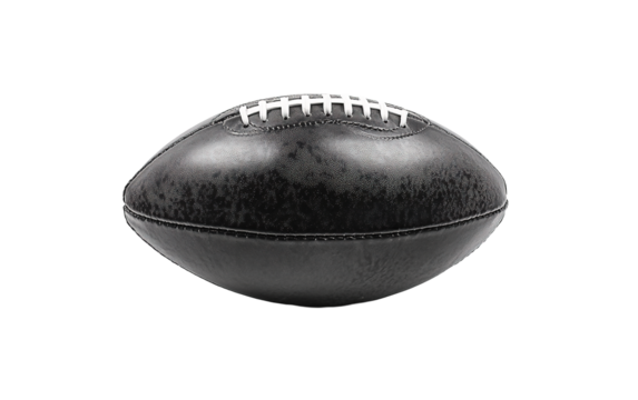 Black American Football isolated on white or transparent background