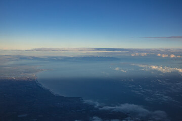 Frankfurt, Germany - Aerial photography of clouds in the sky
