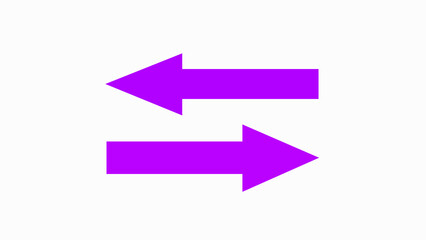 Left and right arrow pointer icon sign symbol in trendy flat style.