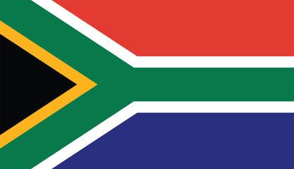  flag of South Africa , flat vector