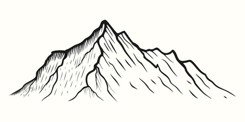 Hand drawn mountain design