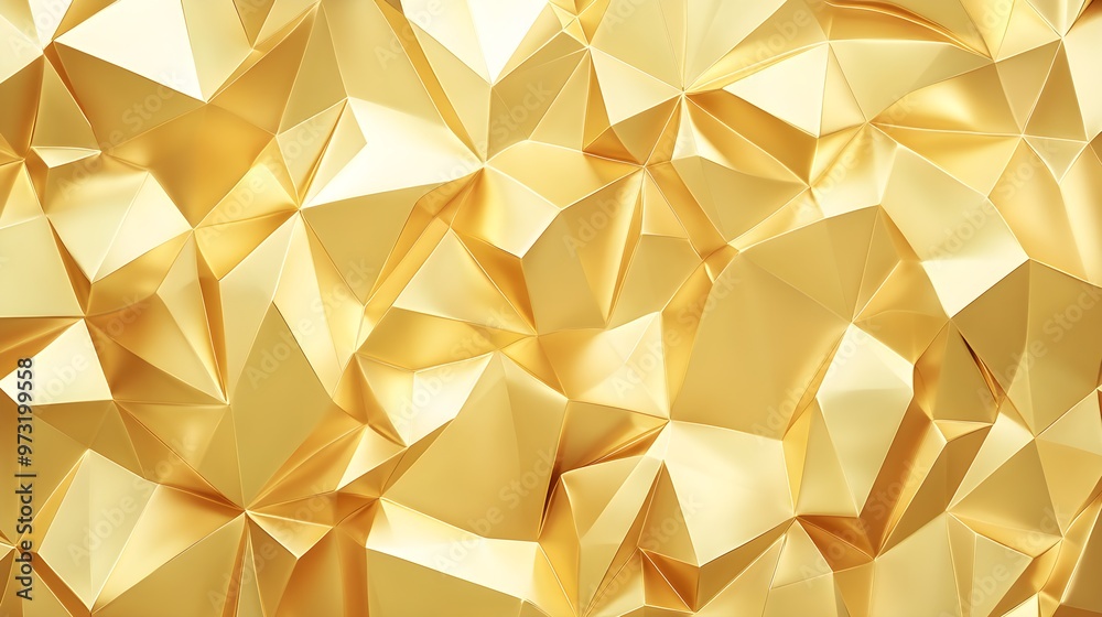 Wall mural abstract golden geometric background