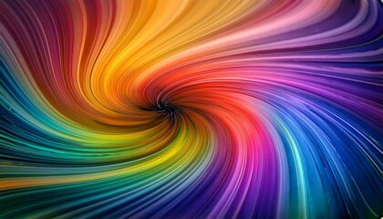 Abstract rainbow swirl background with depth of field for a dynamic look