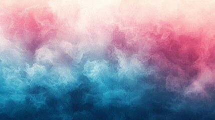 Fototapeta premium An abstract background with a soft grainy gradient transitioning from vibrant turquoise to gentle pastel pink, adding texture and depth to the image