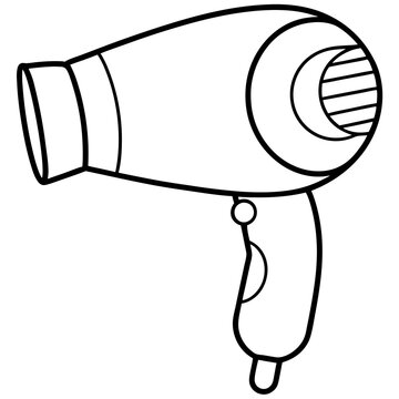 recommend clip art: hair dryer line art vector illustration