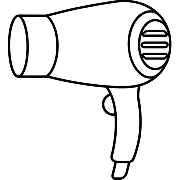 recommend clip art: hair dryer line art vector illustration
