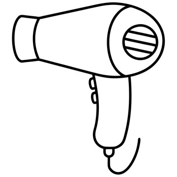 recommend clip art: hair dryer line art vector illustration