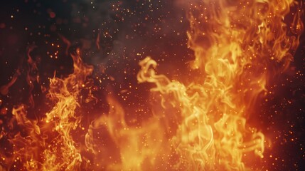 Obraz premium A close-up shot of a flame on a dark, black surface