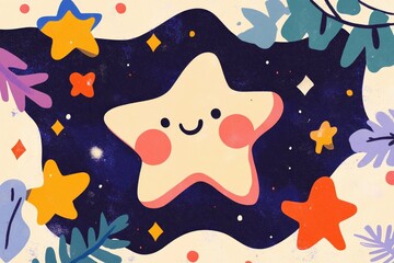 Fototapeta premium night sky in paper cut style- cut out 3d background. seamless looping overlay 4k virtual video animation background. Beautiful simple AI generated image