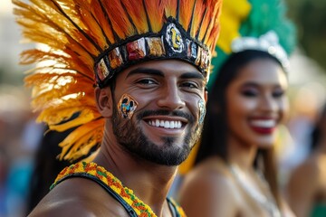 Obraz premium Rio Carnival live-streamed for global audiences, connecting people through Digital Coverage