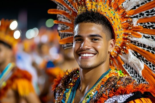 Rio Carnival procession emphasizing the event's role in Cultural Preservation, blending tradition and modernity