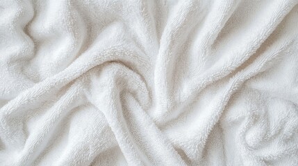White Towel Texture for Backgrounds. AI generated illustration