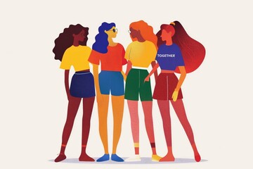 Large, vibrant crowd of diverse paper-cutout people, symbolizing unity, diversity, and community in a colorful style.. Beautiful simple AI generated image