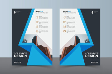 Modern Layout Flyer. Corporate Book Cover Design, EPS Vector Template. Can be Adapt to Brochure, Annual Report, Magazine, Business Presentation, Poster, flyer, Banner, Website

