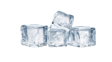 Obraz premium PNG Ice Cubes isolated on transparent background